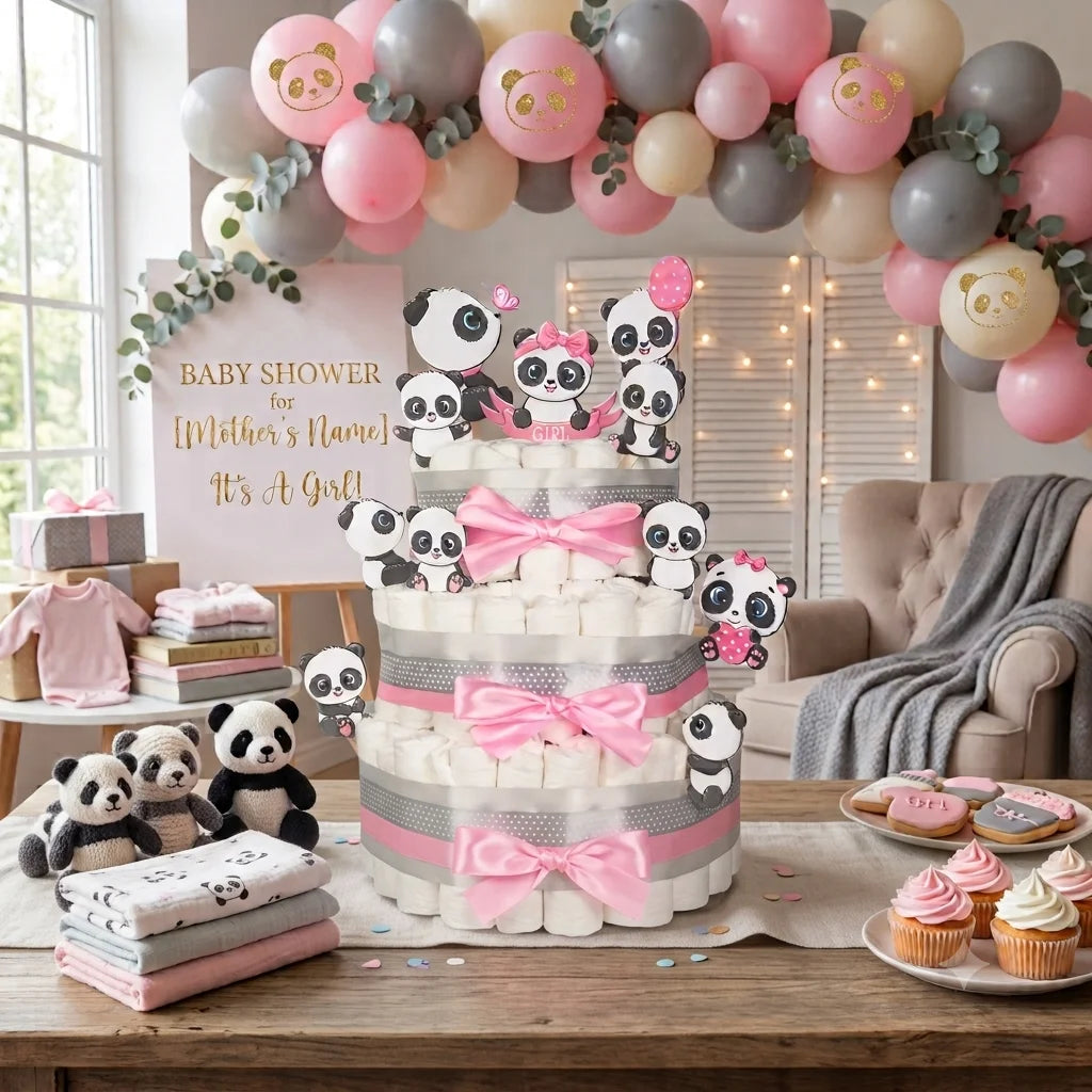 Panda Diaper Cake Kit MyDiaperCake