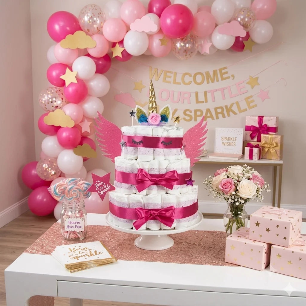 Unicorn Diaper Cake Premium Kit MyDiaperCake