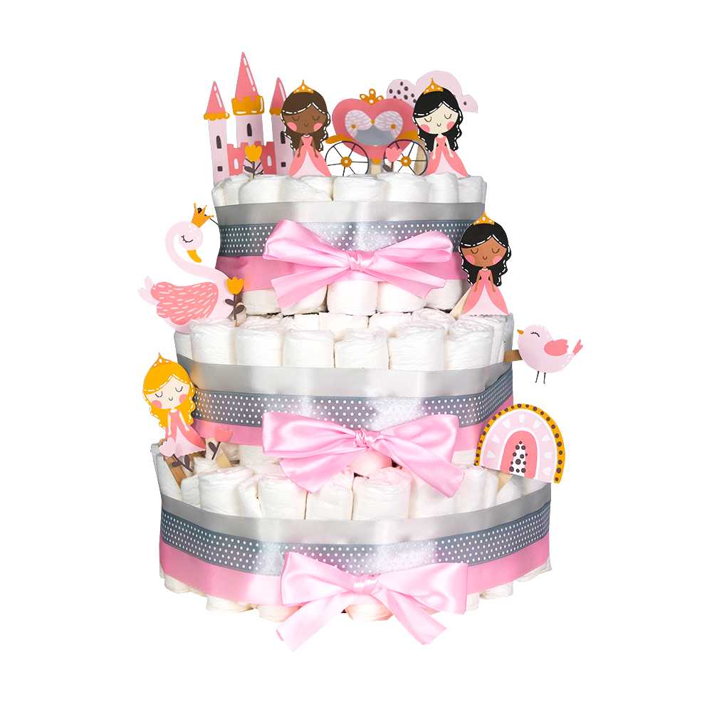 Princess Diaper Cake Kit | My Diaper Cake | DIY- Craft – MyDiaperCake